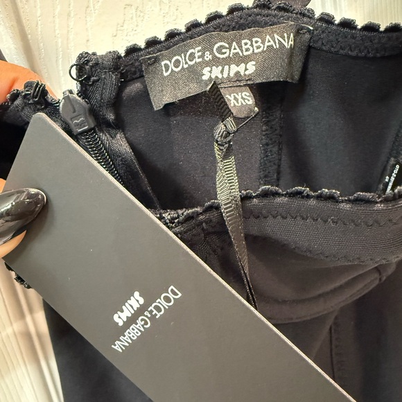 SOLD‼️Skims x Dolce & Gabbana Collab: Onyx Body Dress; Black Bustier Midi Dress - Picture 7 of 11